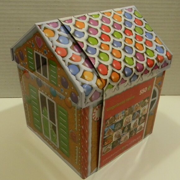 Eurographics Gingerbread House Christmas Jigsaw Puzzle in Tin 550 Piece NIP - Picture 3 of 8
